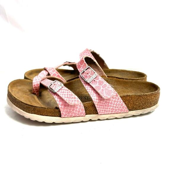 Birkenstock Mayari Pink Snakeskin Sandals Comfort Shoes Size EU 37/ US 6.5 - Picture 4 of 9